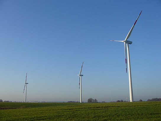 Windpark Pensin in Deutschland - 3 Windräder